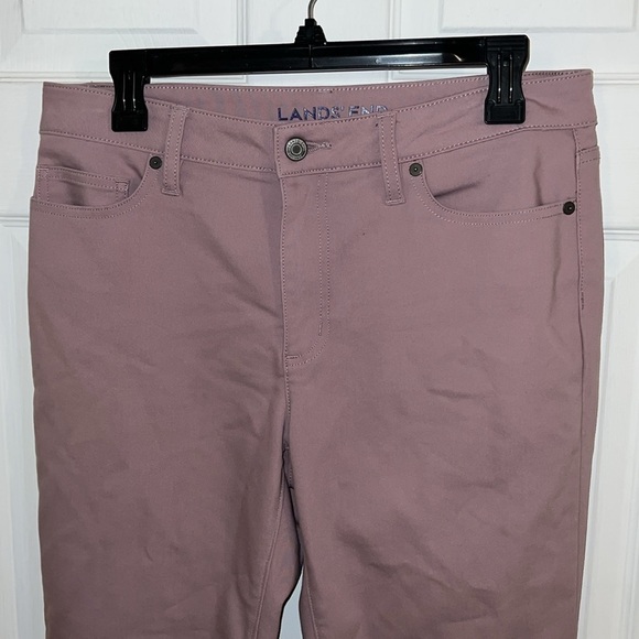 Lands’ End Light Purple Kick Crop Jeans 10 - Picture 3 of 7